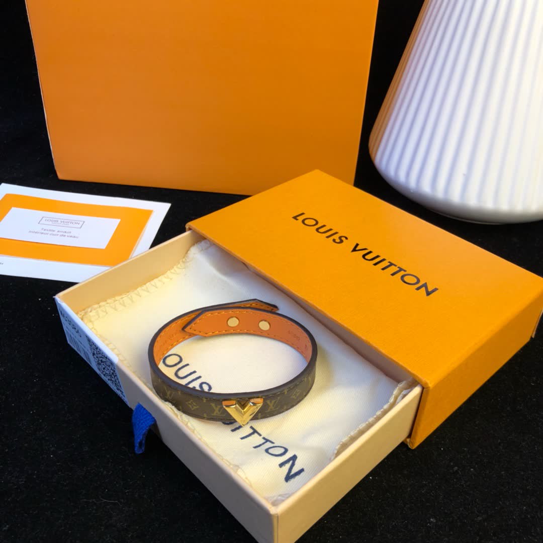 Louis Vuitton Monogram Leather Bracelet